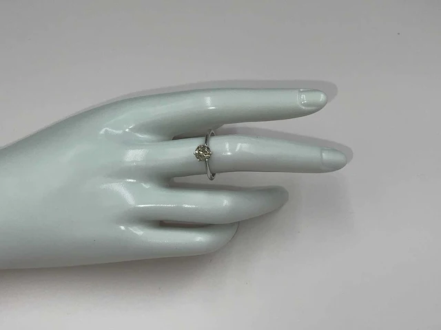 14 krt. wit gouden ring met diamant 1,02 crt. naturel - afbeelding 3 van  11