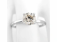 14 krt. wit gouden ring met diamant 1,03 crt. naturel - afbeelding 2 van  9