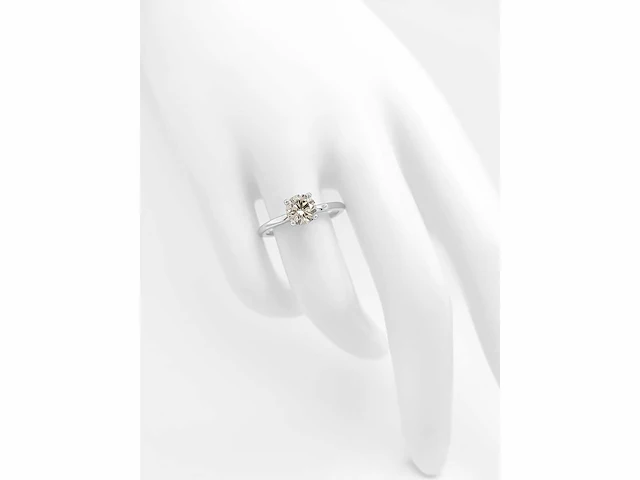 14 krt. wit gouden ring met diamant 1,03 crt. naturel - afbeelding 5 van  9
