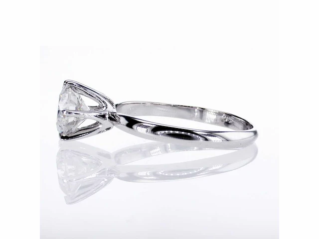 14 krt. wit gouden ring met diamant 1,51 crt. naturel - afbeelding 5 van  10