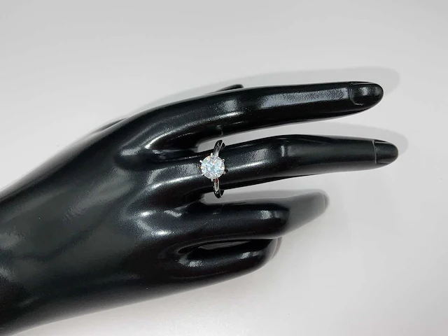 14 krt. wit gouden ring met diamant 1,51 crt. naturel - afbeelding 10 van  10