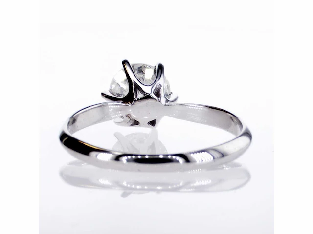 14 krt. wit gouden ring met diamant 1,51 crt. naturel - afbeelding 5 van  10