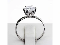 14 krt. wit gouden ring met diamant 1,51 crt. naturel - afbeelding 7 van  10