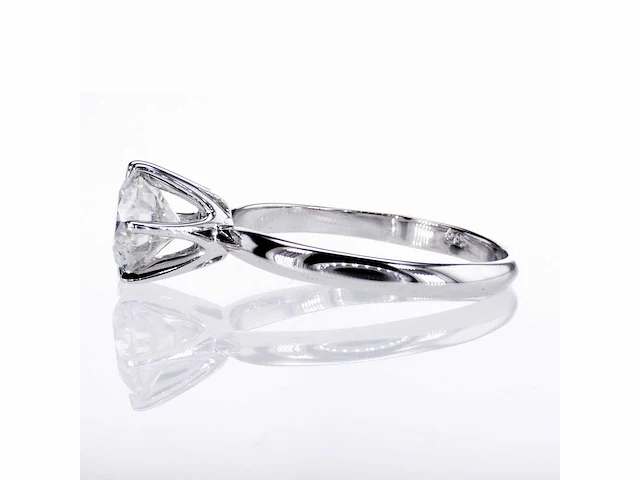 14 krt. wit gouden ring met diamant 1,51 crt. naturel - afbeelding 8 van  10