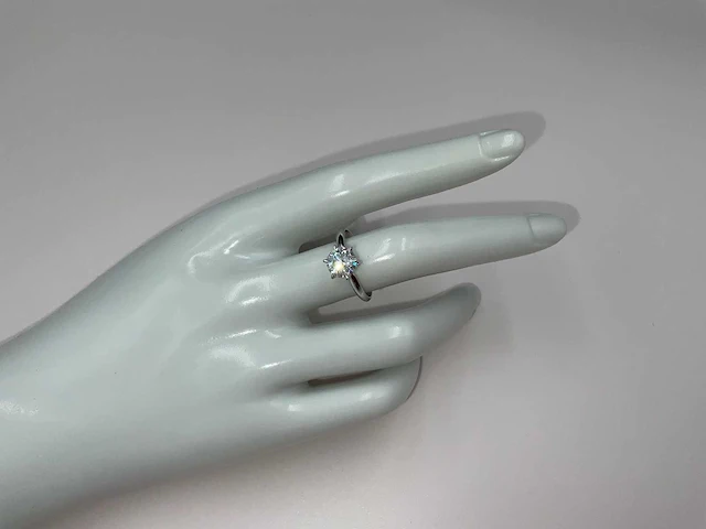 14 krt. wit gouden ring met diamant 1,51 crt. naturel - afbeelding 9 van  10
