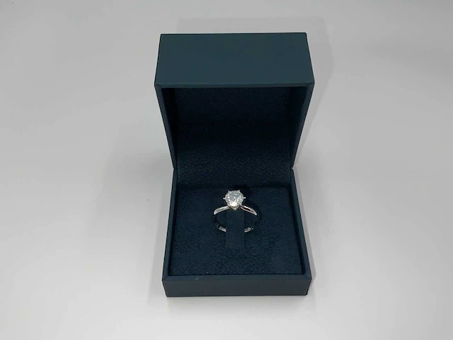 14 krt. wit gouden ring met diamant 1,51 crt. naturel - afbeelding 10 van  10