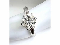14 krt. wit gouden ring met diamant 1,52 crt. naturel - afbeelding 3 van  8