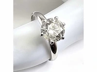 14 krt. wit gouden ring met diamant 1,52 crt. naturel - afbeelding 4 van  8