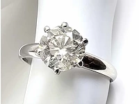 14 krt. wit gouden ring met diamant 1,52 crt. naturel - afbeelding 5 van  8