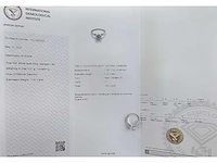 14 krt. wit gouden ring met diamant 1,52 crt. naturel - afbeelding 2 van  4