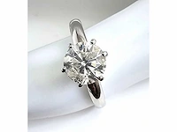 14 krt. wit gouden ring met diamant 1,52 crt. naturel - afbeelding 3 van  4