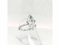 14 krt. wit gouden ring met diamant 2,08 crt. - afbeelding 2 van  11