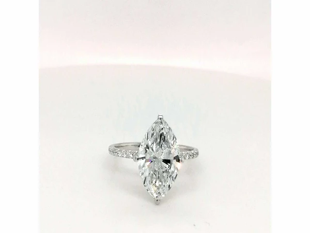 14 krt. wit gouden ring met diamant 2,08 crt. - afbeelding 4 van  11