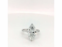 14 krt. wit gouden ring met diamant 2,08 crt. - afbeelding 4 van  11
