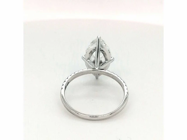 14 krt. wit gouden ring met diamant 2,08 crt. - afbeelding 7 van  11