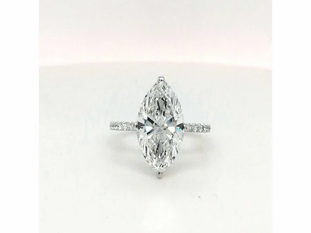 14 krt. wit gouden ring met diamant 2,08 crt. - afbeelding 9 van  11