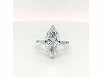 14 krt. wit gouden ring met diamant 2,08 crt. - afbeelding 9 van  11