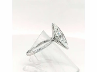 14 krt. wit gouden ring met diamant 2,08 crt. - afbeelding 10 van  11
