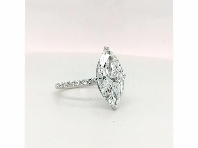 14 krt. wit gouden ring met diamant 2,08 crt. - afbeelding 11 van  11