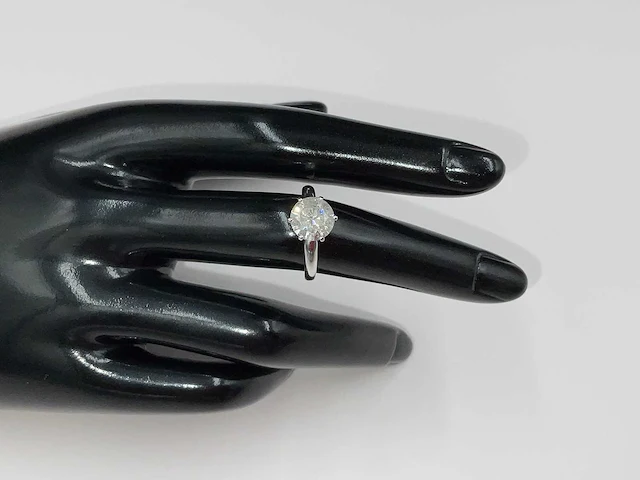 14 krt. wit gouden ring met diamant 2,13 crt. naturel - afbeelding 1 van  6