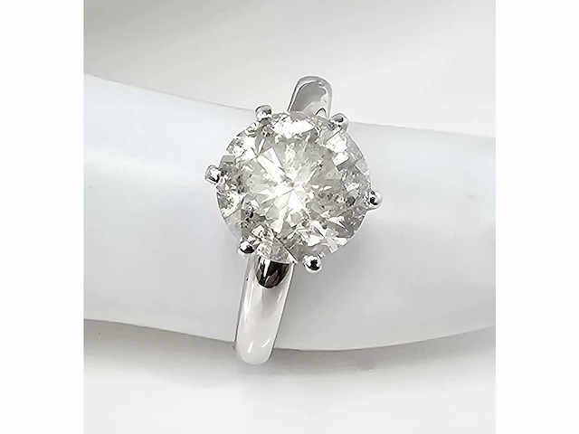 14 krt. wit gouden ring met diamant 2,13 crt. naturel - afbeelding 2 van  6