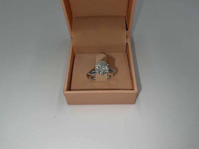 14 krt. wit gouden ring met diamant 2,13 crt. naturel - afbeelding 4 van  6
