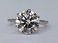 14 krt wit gouden ring met diamant 3,00 crt - afbeelding 6 van  8