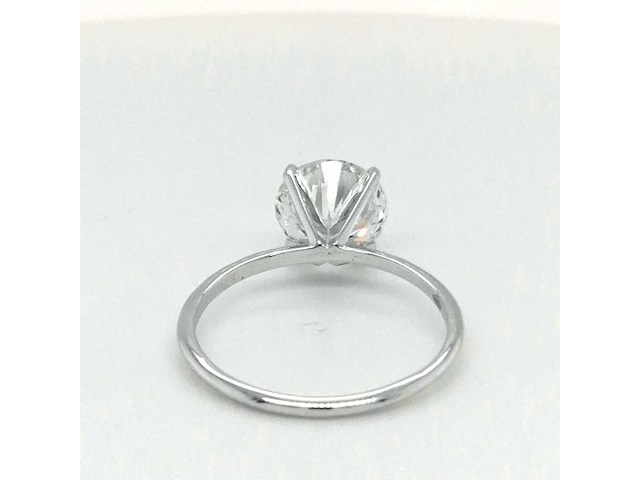 14 krt. wit gouden ring met diamant 3,00 krt. - afbeelding 6 van  10