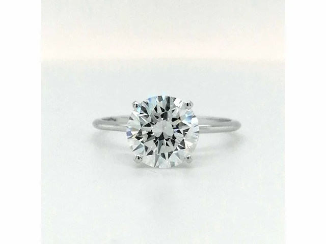 14 krt. wit gouden ring met diamant 3,00 krt. - afbeelding 2 van  11