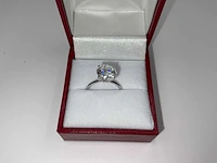 14 krt. wit gouden ring met diamant 3,00 krt. - afbeelding 1 van  11