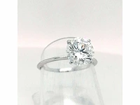 14 krt. wit gouden ring met diamant 3,00 krt. - afbeelding 4 van  11