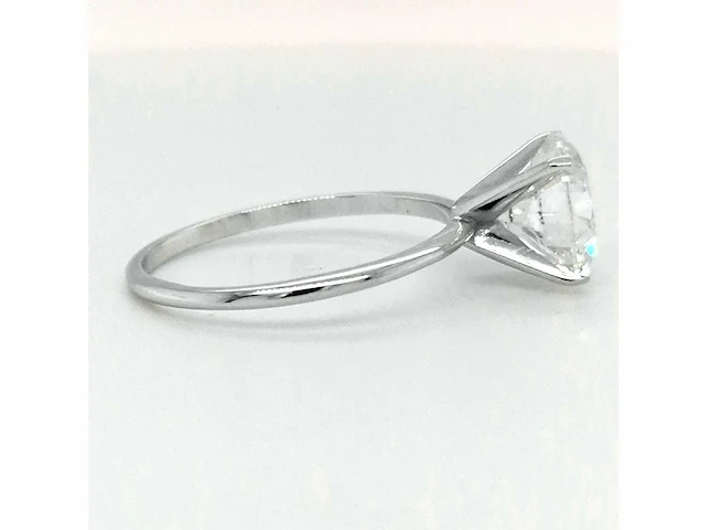 14 krt. wit gouden ring met diamant 3,00 krt. - afbeelding 9 van  11
