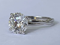 14 krt. wit gouden ring met diamant 3,01 crt. - afbeelding 7 van  9