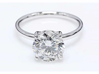 14 krt wit gouden ring met diamant 3,02 crt - afbeelding 1 van  7