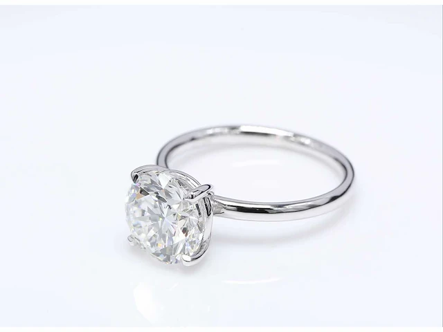 14 krt wit gouden ring met diamant 3,02 crt - afbeelding 2 van  7
