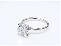 14 krt wit gouden ring met diamant 3,02 crt - afbeelding 2 van  7