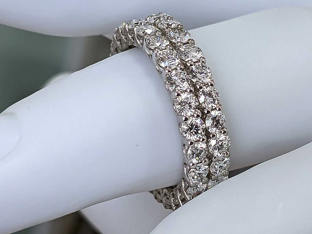 14 krt. wit gouden ring met diamant 3,72 crt. - afbeelding 4 van  7