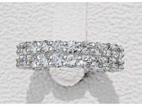 14 krt. wit gouden ring met diamant 3,72 crt. - afbeelding 7 van  7