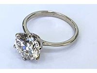 14 krt wit gouden ring met diamant 4,02 crt - afbeelding 7 van  7