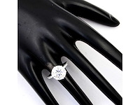 14 krt. wit gouden ring met diamant 4,04 crt. - afbeelding 7 van  9