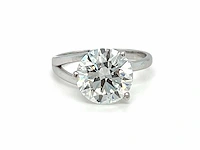 14 krt wit gouden ring met diamant 4,08 crt - afbeelding 1 van  6