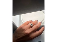 14 krt wit gouden ring met diamant 4,08 crt - afbeelding 3 van  7