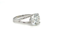 14 krt wit gouden ring met diamant 4,08 crt - afbeelding 5 van  7