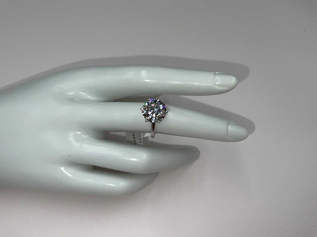 14 krt. wit gouden ring met diamant 5,00 crt. - afbeelding 5 van  10
