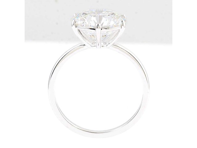 14 krt. wit gouden ring met diamant 5,00 crt. - afbeelding 7 van  10