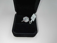 14 krt. wit gouden ring met diamant 5,00 crt. - afbeelding 8 van  10