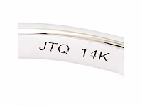 14 krt. wit gouden ring met diamant 5,00 crt. - afbeelding 2 van  10