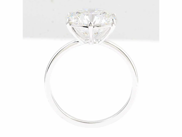 14 krt. wit gouden ring met diamant 5,00 crt. - afbeelding 5 van  10