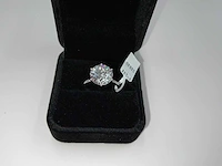 14 krt. wit gouden ring met diamant 5,00 crt. - afbeelding 7 van  10