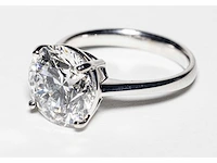 14 krt wit gouden ring met diamant 5,05 crt - afbeelding 1 van  9